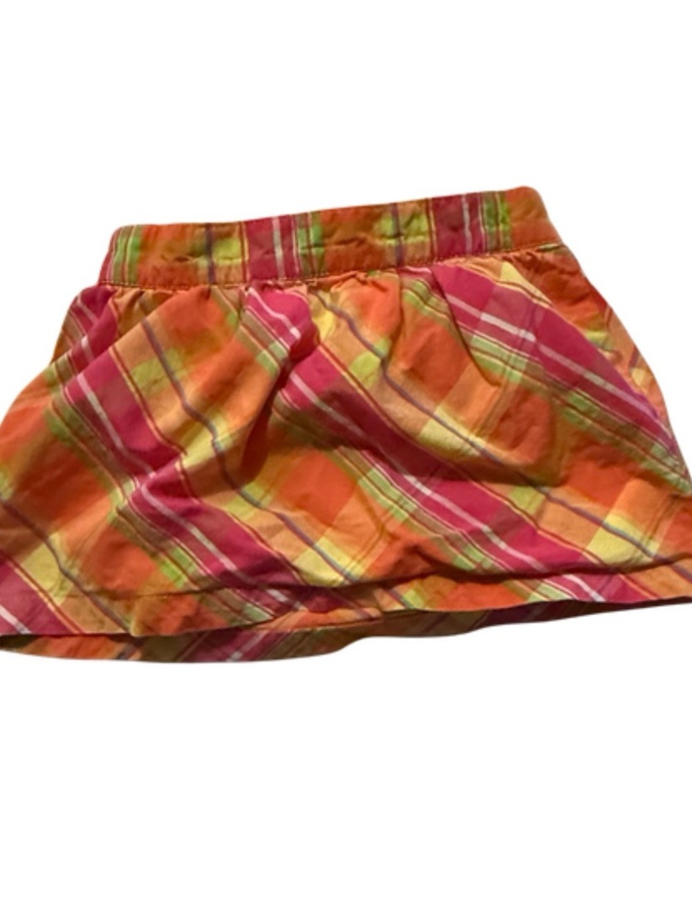 Carter's Yellow Skirt with Bright Plaid Waistband